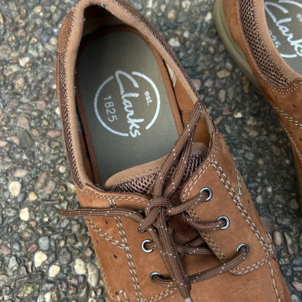 Clarks Men's Brown Armada Suede Boat Shoes Size 12 M